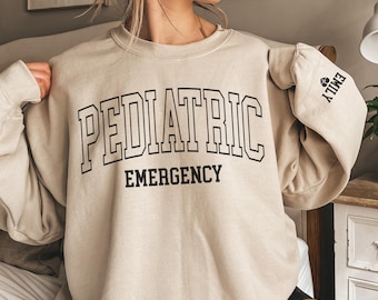 Pediatric Emergency Nurse Sweatshirt: PEDS ER Heart Design