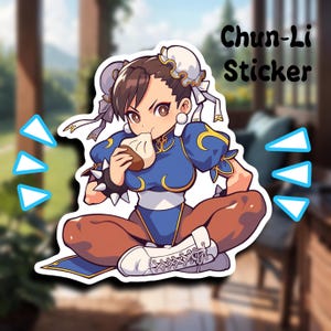 Chun-Li Street Fighter Cute Anime Sticker