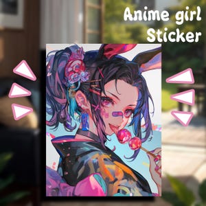 Pretty Anime Girl Sticker