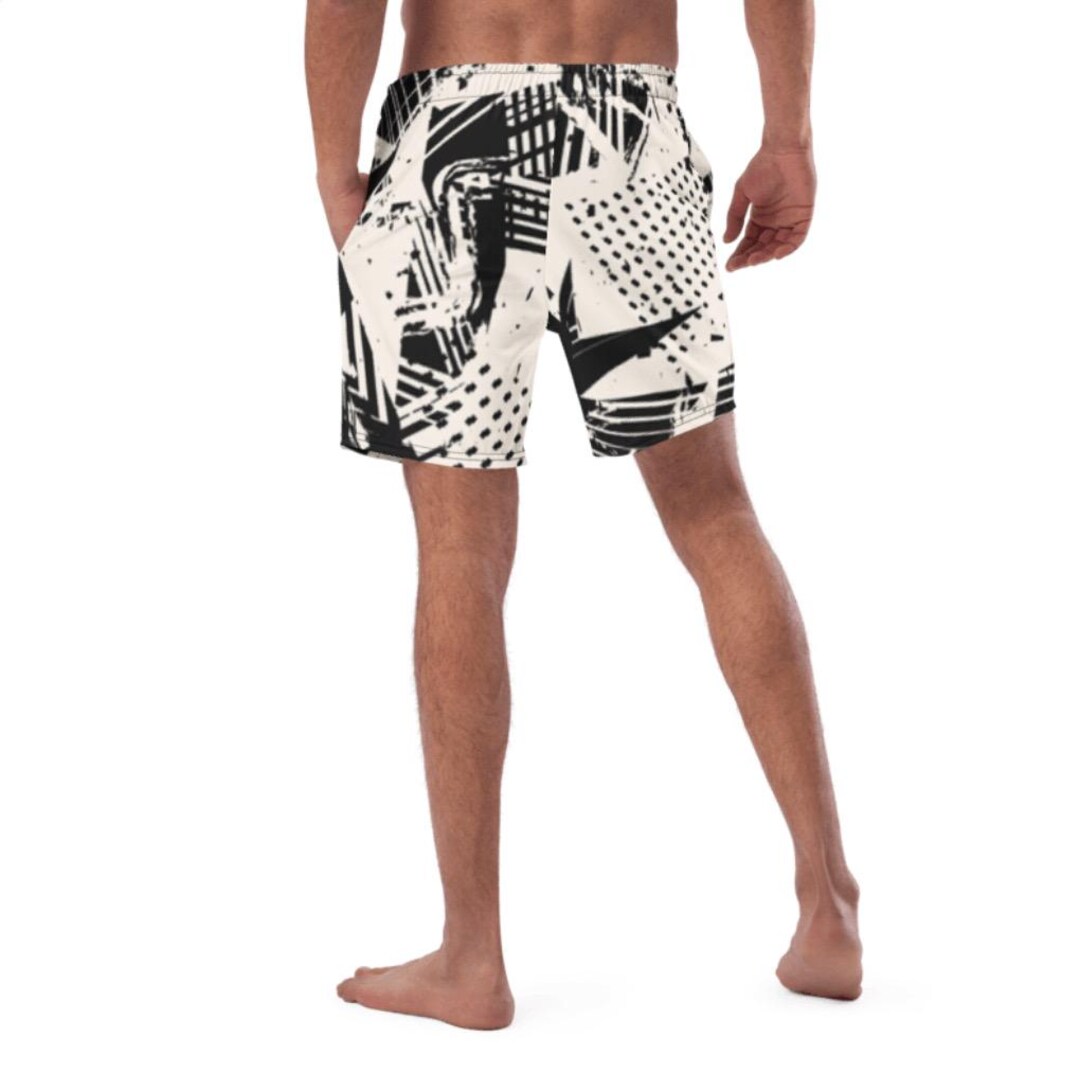 2900~Geometric Patterned AAA Swimshorts main image 1