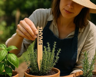 Eco Friendly Vegetable Herb Plant Stakes Garden Markers Spring gifts Home Aesthetic Vegetable Markers Herb Markers Plant Tags