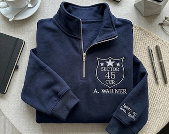 Hell Is Empty Embroidered Quarter Zip Sweatshirt, Shatter Me Sector 45 Warner Shirt, Reader Gift