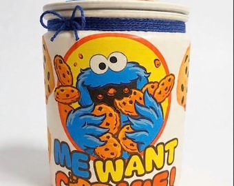 Cookie Monster Decoupage Cookie Jar - 62oz Glass