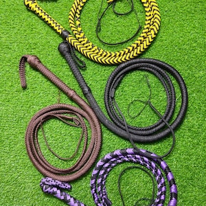 Nylon 12-Zopf-Bullpeitsche | Peitsche zum Knacken | Professionelle Bullenpeitsche | Training Bullwhip | Sammlerstück Ochsenpeitsche