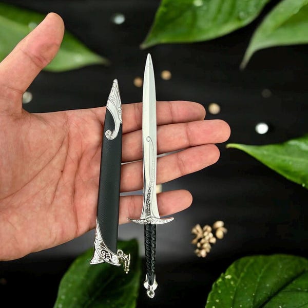 Mini Ancient Elven Sword Replica | Fantasy sword bundle | Miniature Sword | Collectible Desk Display Gift