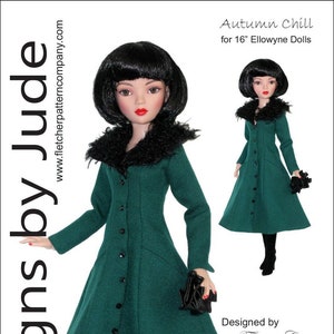PDF Patron de couture de vêtements de poupée pour poupées Ellowyne 16&quot; Tonner, Autumn Chill