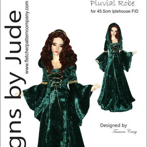 PDF Pluvial Robe Doll Clothes Sewing  Pattern for 45.5cm Iplehouse FID BJD Dolls