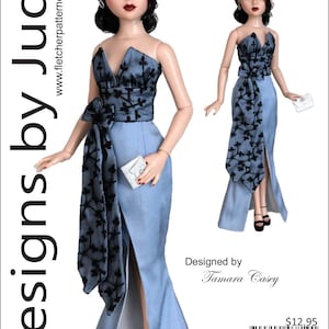 Doll Clothes Sewing Pattern for 16" Ellowyne Wilde Dolls, Holiday Soiree, Tonner