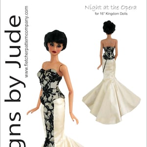 PDF Opera Doll Clothes Sewing Pattern for 16&quot; Kingdom Dolls
