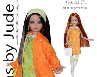 PDF Doll Clothes Sewing Pattern for 16&quot; Ellowyne Wilde, The Shift,  Tonner