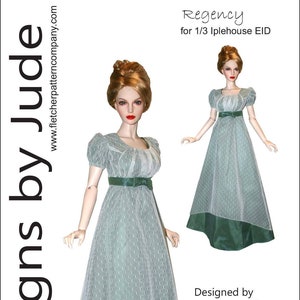 PDF Regency Doll Clothes Sewing Pattern for 1/3 Iplehouse EID Dolls BJD