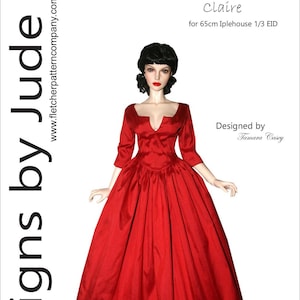 Outlander Claire Dress Pattern for 65cm Iplehouse 1/3 EID dolls