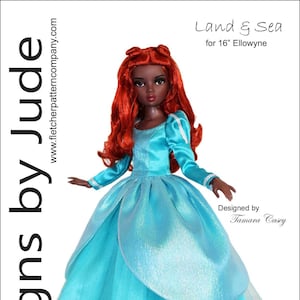 PDF Patron de couture de vêtements de poupée pour poupées Ellowyne et Neema 16&quot; Tonner, terre et mer