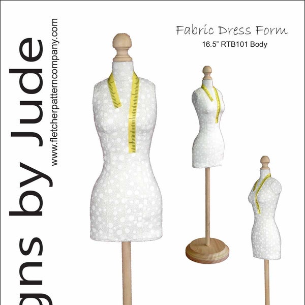 PDF Fabric Dress Form Sewing Pattern for 16.5" RTB101 Grace, Sydney, Claire Dolls Tonner