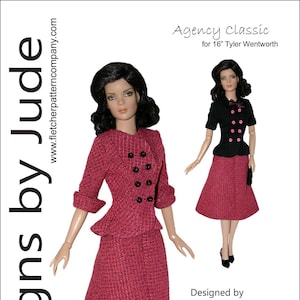 PDF Agency Patron de couture de vêtements de poupée classiques pour poupées Tyler Wentworth Tonner de 16&quot;