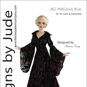 PDF All Hallows Eve Robe Doll Clothes Sewing Pattern for 16" Cami & Antoinette Dolls Tonner