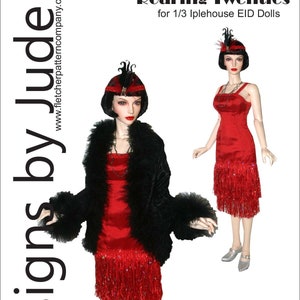 PDF Roaring Twenties Flapper Doll Clothes Sewing Pattern for 65cm Iplehouse 1/3 EID Dolls