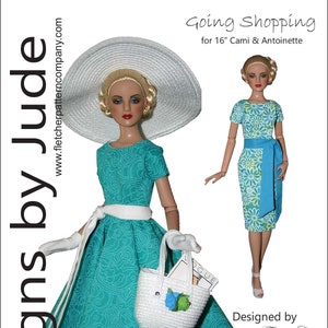 PDF Faire du shopping Vêtements de poupée Patron de couture pour poupées Cami et Antoinette 16&quot; Tonner