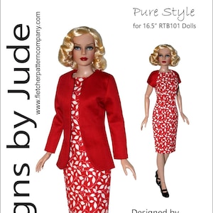PDF Pure Style Doll Clothes Sewing Pattern for 16.5&quot; RTB101 Body Doll Tonner