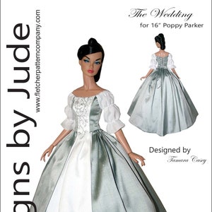 PDF Outlander Wedding Dress Clothing Pattern for 16&quot; Poppy Parker Dolls Integrity