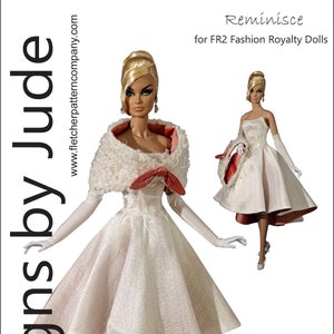 PDF Reminisce Doll Clothes Sewing Pattern for 12.5&quot; Fashion Royalty FR2 Dolls Integrity