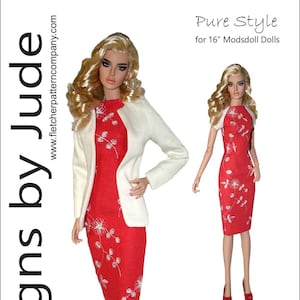 Pure Style Doll Clothes Sewing Pattern for 16&quot; Modsdoll fashion dolls