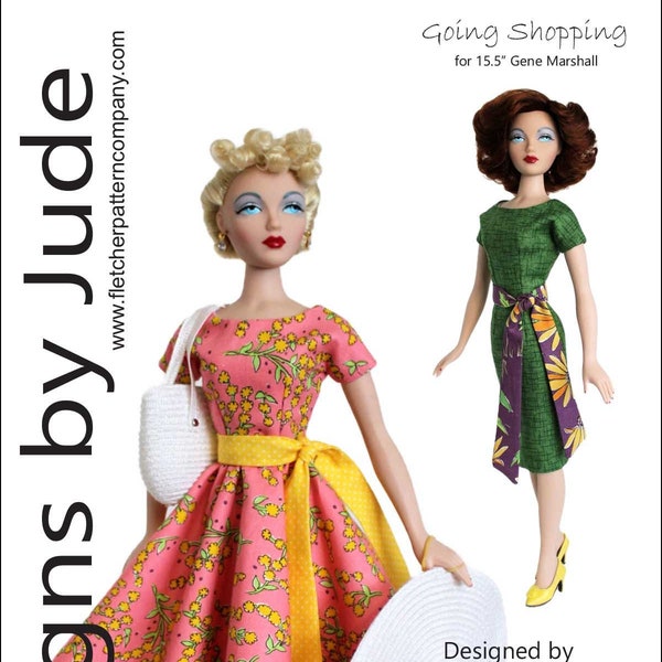 PDF Going Shopping Doll Clothes Sewing Pattern for 15.5" Gene Marshall Doll Ashton Drake