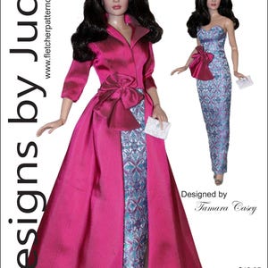 PDF Doll Clothes Sewing Pattern for 16.5" RTB101 Body Dolls Tonner, VDC Dramatic Entrance
