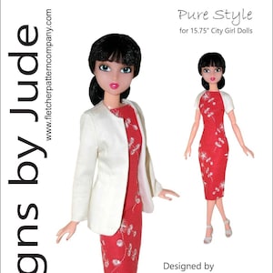 Pure Style Doll Clothes Sewing Pattern for 15.75&quot; City Girl Doll Tonner