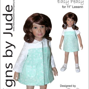 Easy Peasy Dress Pattern for 11&quot; Leeann Dolls