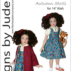 Autumn Stroll Clothing Pattern for 14&quot; Kish Dolls
