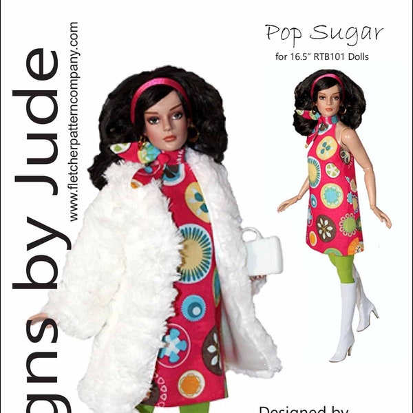 PDF Pop Sugar Doll Clothes Sewing Pattern for 16.5" RTB101 Body Grace Tonner