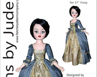 Outlander Claire Fraser Schnittmuster für 21" Cissy Madame Alexander Puppen