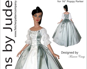 PDF Outlander Wedding Dress Clothing Pattern for 16" Poppy Parker Dolls Integrity