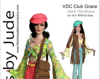 PDF Doll Clothes Sewing Pattern for RTB101 Body Grace Dolls Tonner, VDC Good Vibrations