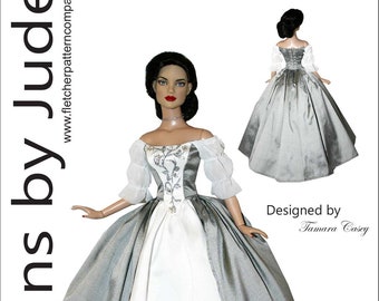 PDF Outlander Wedding Dress Clothing Pattern for 16&quot; Tyler Dolls Tonner