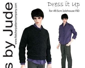 PDF Dress it Up Clothing Pattern for 49.5cm Male Iplehouse FID Model Type Dolls