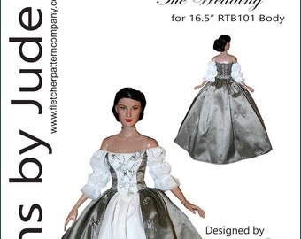 PDF Outlander Wedding Dress Clothing Pattern for 16.5&quot; RTB101 Body Dolls Tonner