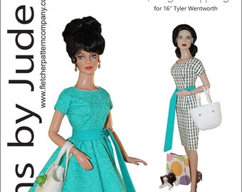 Going Shopping Doll Clothes Sewing Pattern for 16" Tyler Wentworth Dolls Tonner