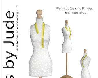 PDF Fabric Dress Form Sewing Pattern for 16.5&quot; RTB101 Grace, Sydney, Claire Dolls Tonner