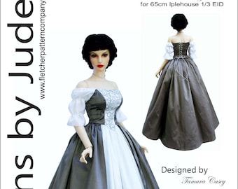 PDF Outlander Wedding Dress Doll Clothes Sewing Pattern for 65cm Iplehouse 1/3 EID Dolls