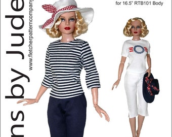 PDF Basics Doll Clothes Sewing Pattern for 16.5&quot; RTB101 Grace Claire Tonner