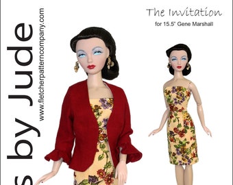 Doll Clothes Sewing Pattern for 15.5" Gene Marshall, The Invitation