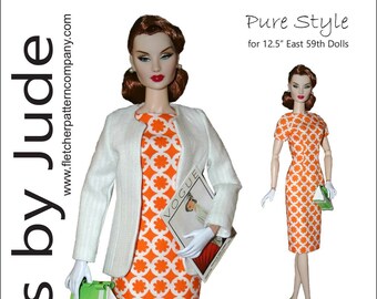 PDF Pure Style Doll Clothes Sewing Pattern for 12.5" East 59th dolls Integrity