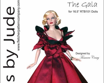 PDF Doll Clothes Sewing Pattern for 16.5" RTB101 Body Dolls, The Gala