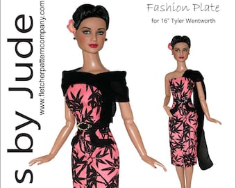 Fashion Plate Doll Kleding Naaipatroon voor 16 " Tyler Wentworth Tonner