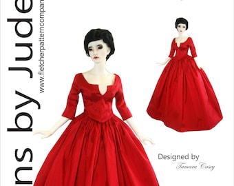 PDF Outlander Claire Dress Pattern for 45.5cm Iplehouse FID dolls