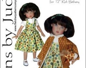 PDF Autumn Stroll Doll Clothes Sewing Pattern for 12" Bethany Kish Dolls