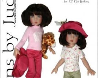 PDF Basics Doll Clothes Sewing Pattern for 12" Bethany Kish Dolls