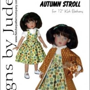 Autumn Stroll Doll Clothes Sewing Pattern for 12&quot; Bethany Kish Dolls